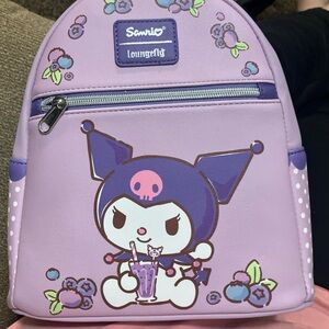 Loungefly Sanrio Kuromi Blueberry Flowers Mini Backpack - NWT